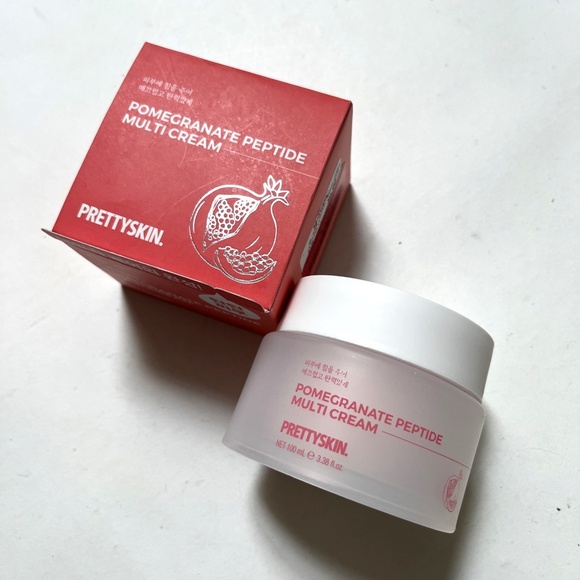Lot 2pc New Korean PRETTYSKIN Pomegranate Peptide Multi Cream - 100ml 3.3fl oz - Picture 3 of 3